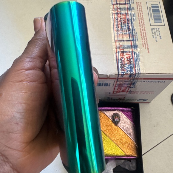 Kurt Geiger London Kensington Metallic Leather Flask - Picture 16 of 16